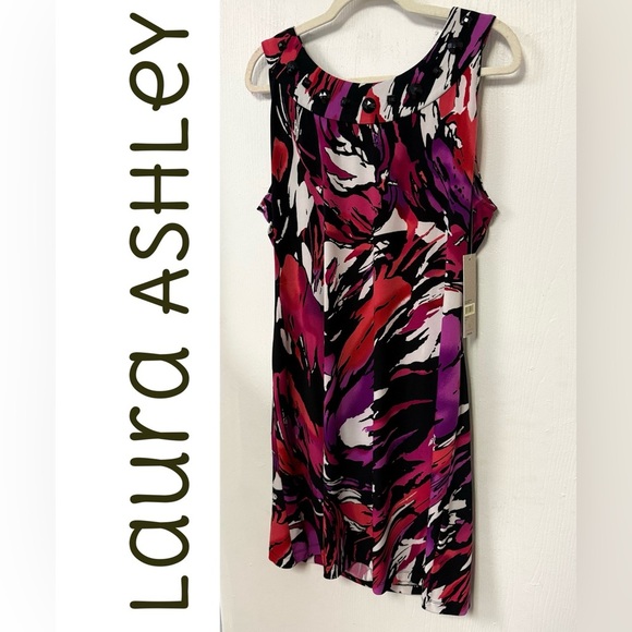 Laura Ashley Dresses & Skirts - Laura Ashley Vintage Bold Red and Purple Mini Dress NEW